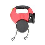 2 Color Retractable Dual Double Pet Leash Rope  Walk For Dog  Long Lead-Training Pet Leash Pet Tractor Small And Medium Dog Cat