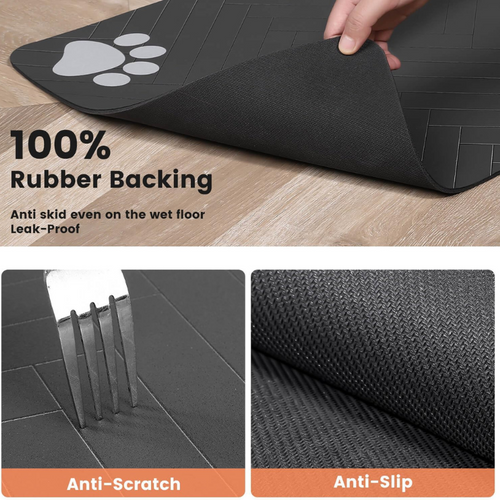 Absorbent Dog Food Mat Waterproof Pet Feeding Mat for Dogs & Cats