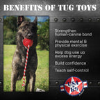 USA-K9 Stars and Stripes Rubber Dog Toy | K9 Handler Reward Toy | Red | USA Made