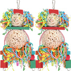 Parrot Toys Straw Ball Wooden Bird Cage Accessories