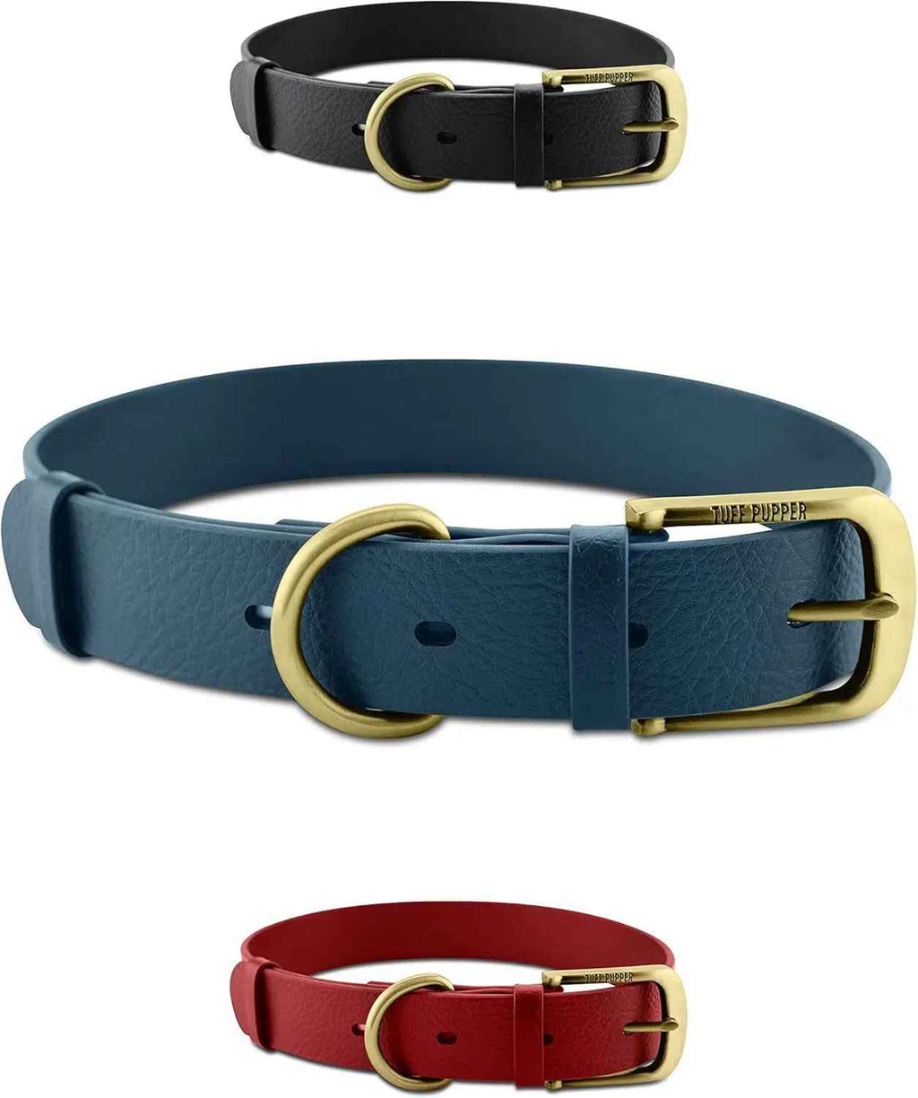 Heavy-Duty Waterproof Dog Collar, Metal Buckle, Odor-Proof