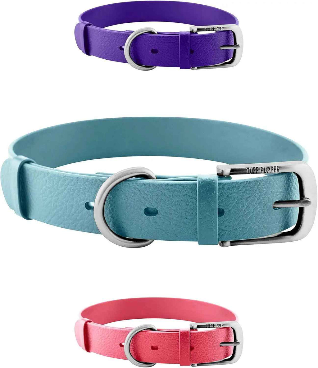 Heavy-Duty Waterproof Dog Collar, Metal Buckle, Odor-Proof
