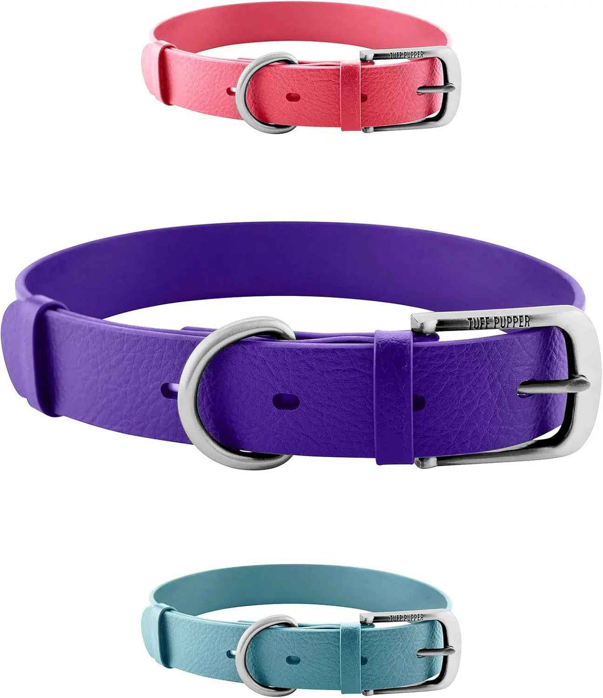 Heavy-Duty Waterproof Dog Collar, Metal Buckle, Odor-Proof