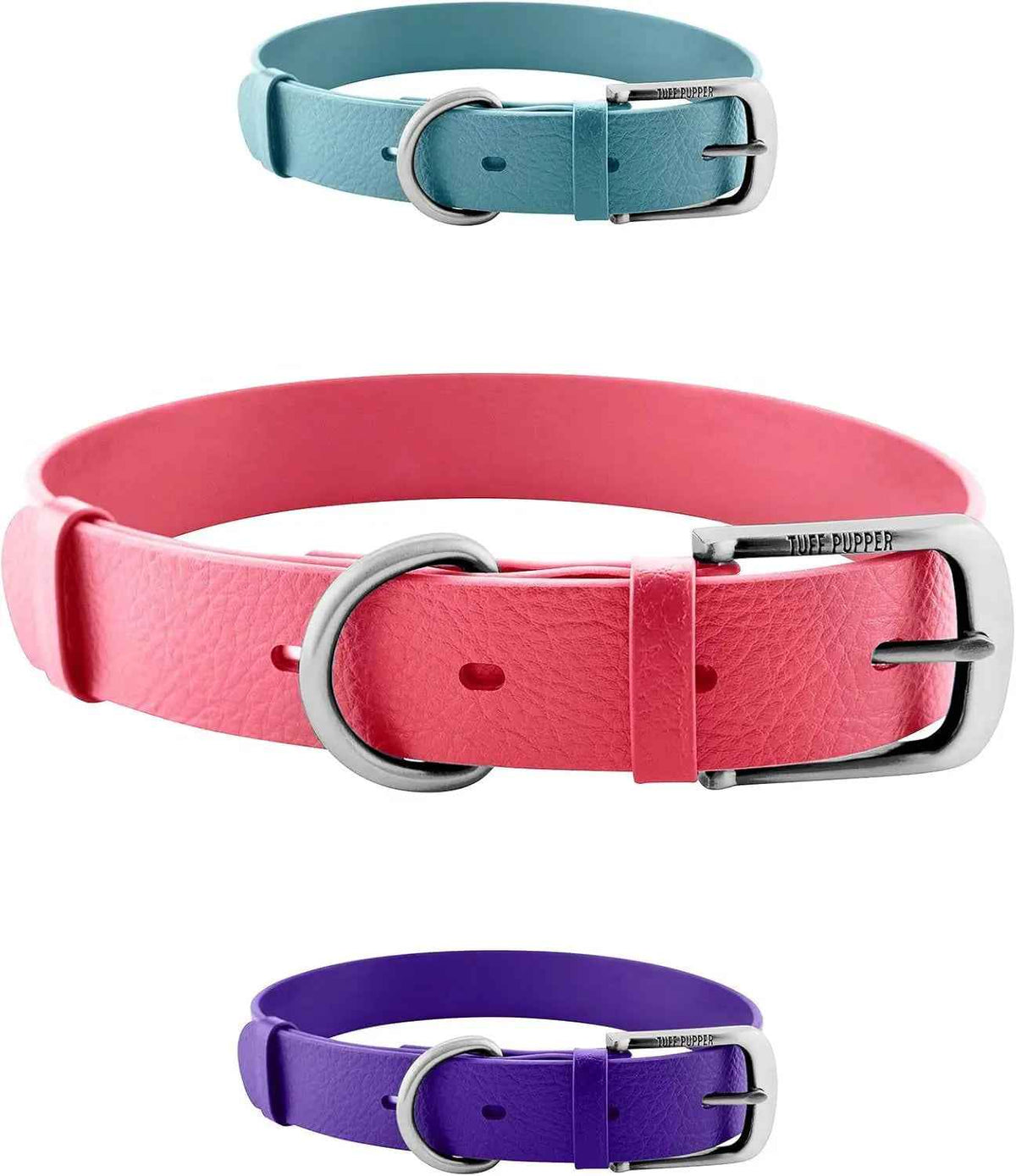 Heavy-Duty Waterproof Dog Collar, Metal Buckle, Odor-Proof