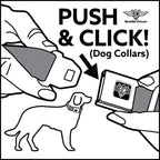 Dog Bone Seatbelt Buckle Collar - Peace Dots Black/Fuchsia