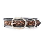 Turquoise Trail Cowboy Dog Collar in Black