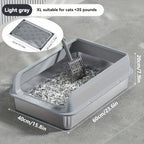 KEMORELA Stainless Steel Cat Litter Box with Lid | Enclosed High-Sided