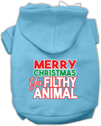 Christmas Pet Hoodie "Merry Christmas Ya Filthy Animal"
