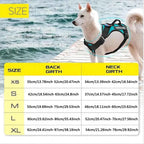 Service Dog Harness, Reflective Dog Vest Harness with 5 PCS Patches, Adjustable Soft Oxford Pet Harness, Inner Layer Mesh, Easy