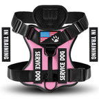 Service Dog Harness, Reflective Dog Vest Harness with 5 PCS Patches, Adjustable Soft Oxford Pet Harness, Inner Layer Mesh, Easy