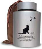 Stainless Steel Pet Memorial Urn for Cats & Small Dogs with Secure Lid Keepsake