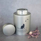 Stainless Steel Pet Memorial Urn for Cats & Small Dogs with Secure Lid Keepsake