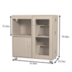 4-Tier Wooden Hamster Cage with Storage Cabinet and Acrylic Windows for Guinea Pigs and Chinchillas
