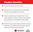 Nutri-Vet Dog Aspirin 300 mg for Large Dogs | Joint & Arthritis Relief