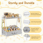 Large Dog Toy Storage Organizer with Shelf & 6 Hooks – Black, White or Brown