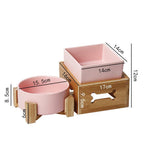 Large Capacity High Stand Ceramic Pet Bowl