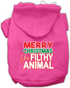 Christmas Pet Hoodie "Merry Christmas Ya Filthy Animal"