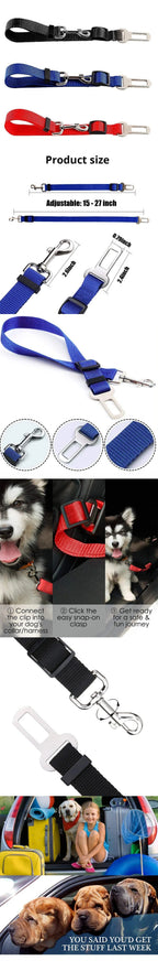 Adjustable Pet Car Seat Belt Harness | Dog and Cat Safety Strap