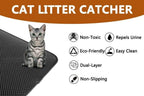 Pet Cat Litter Mat Waterproof Double Layer Cat Litter Trapping Pet Litter Box Mat Clean Pad Products For Cats Accessories Cat Litter Mat Trapping for Litter Box No-Toxic & Super Size  Urine & Waterproof Honeycomb Double Layer Anti Tracking Mats