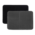Pet Cat Litter Mat Waterproof Double Layer Cat Litter Trapping Pet Litter Box Mat Clean Pad Products For Cats Accessories Cat Litter Mat Trapping for Litter Box No-Toxic & Super Size  Urine & Waterproof Honeycomb Double Layer Anti Tracking Mats