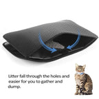 Pet Cat Litter Mat Waterproof Double Layer Cat Litter Trapping Pet Litter Box Mat Clean Pad Products For Cats Accessories Cat Litter Mat Trapping for Litter Box No-Toxic & Super Size  Urine & Waterproof Honeycomb Double Layer Anti Tracking Mats