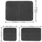 Pet Cat Litter Mat Waterproof Double Layer Cat Litter Trapping Pet Litter Box Mat Clean Pad Products For Cats Accessories Cat Litter Mat Trapping for Litter Box No-Toxic & Super Size  Urine & Waterproof Honeycomb Double Layer Anti Tracking Mats
